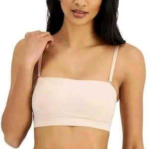 JENNI INTIMATES Nude No Show Seamless Removable Strap Bandeau Bra‎ Med & Lg, NWT